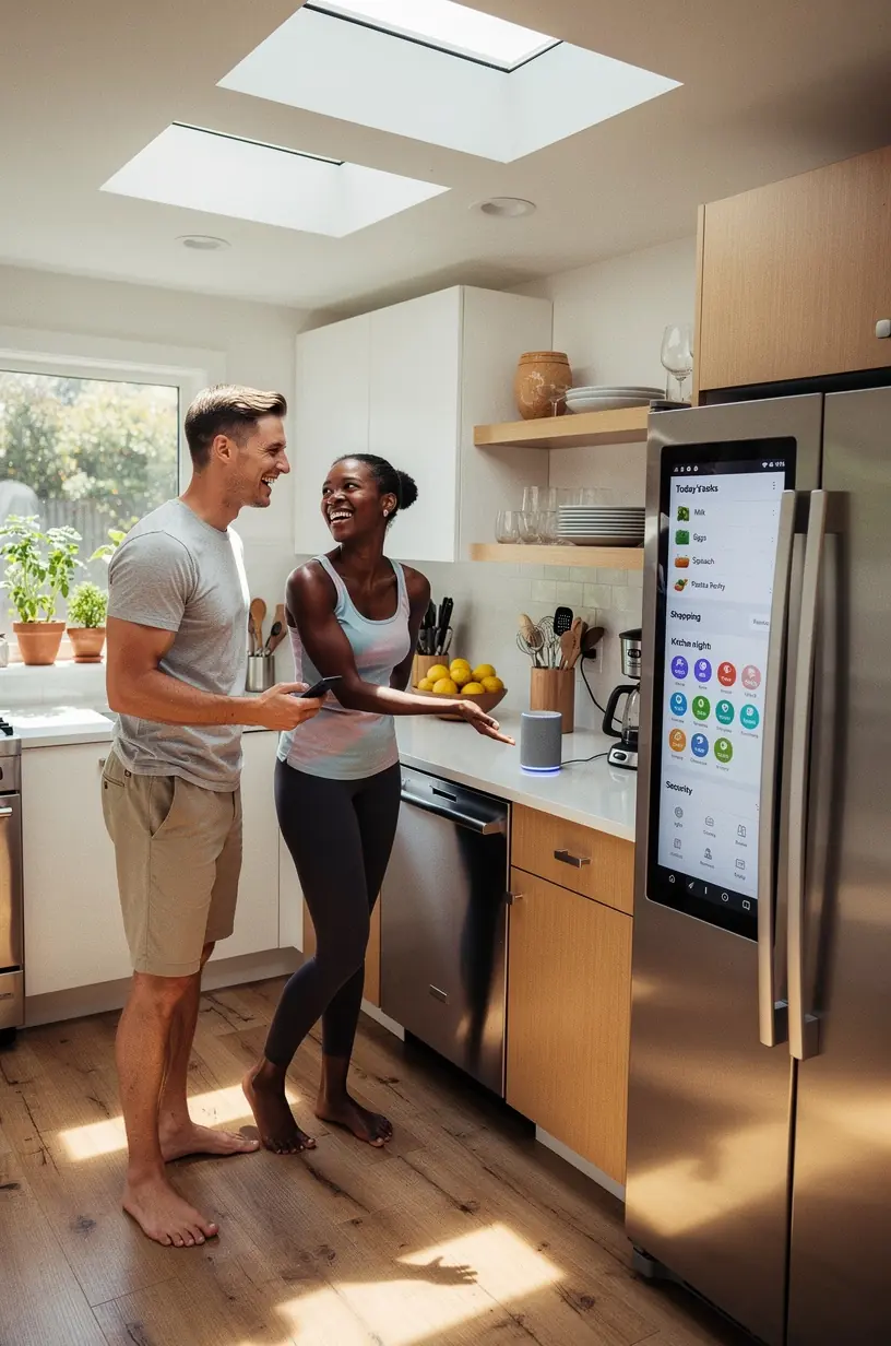 Close-up of hands interacting with a smartphone displaying a step-by-step guide for adopting new technology tools effectively.